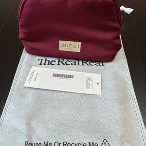 Gucci Burgundy Cosmetic Bag